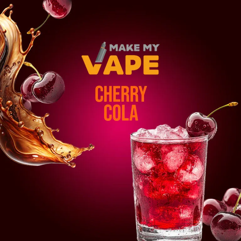 Airmez Cherry Cola vape, e-liquid wiśniowa cola, smak Cherry Coke vape, grafika cola z wiśniami - Cherry Cola | Make My Vape