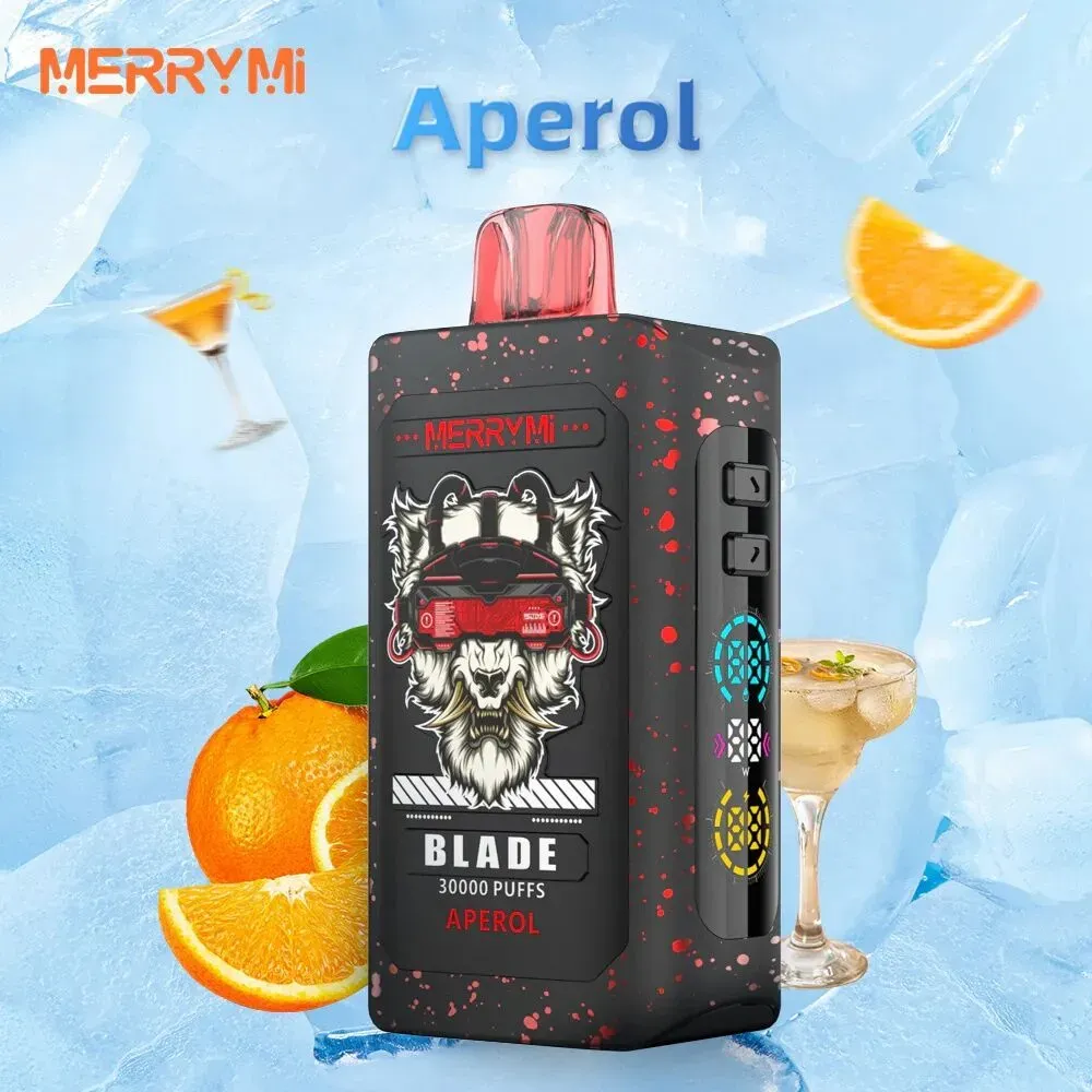 Merrymi Blade design science-fiction, kanciasty e-papieros przezroczysta obudowa, vape z dużym wyświetlaczem - Merrymi Blade 30000 puffs Wilderness forest - Vapixo