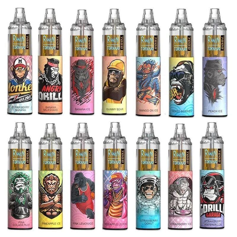 różnorodność smaków e-papierosa, Fumot Tornado smaki, owoce do vape, napoje słodycze vape, paleta smaków - FUMOT RANDM TORNADO 7000 0/2/5 wielorazowy e-papieros...