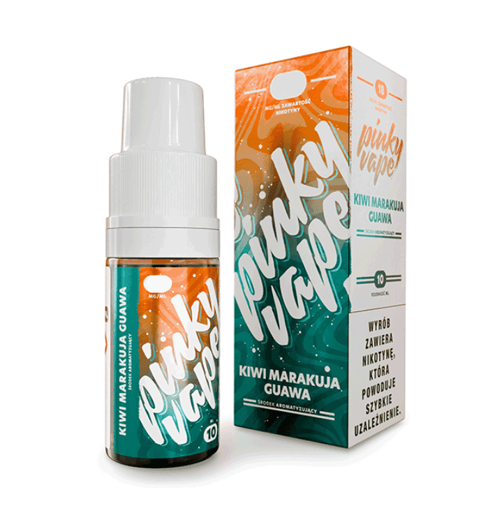 kiwi marakuja guawa vape, egzotyczne owoce tropikalne kompozycja, smak rakieta owoce - Liquid Pinky Vape 12mg 10ml Kiwi Marakuja Guawa - DRV...