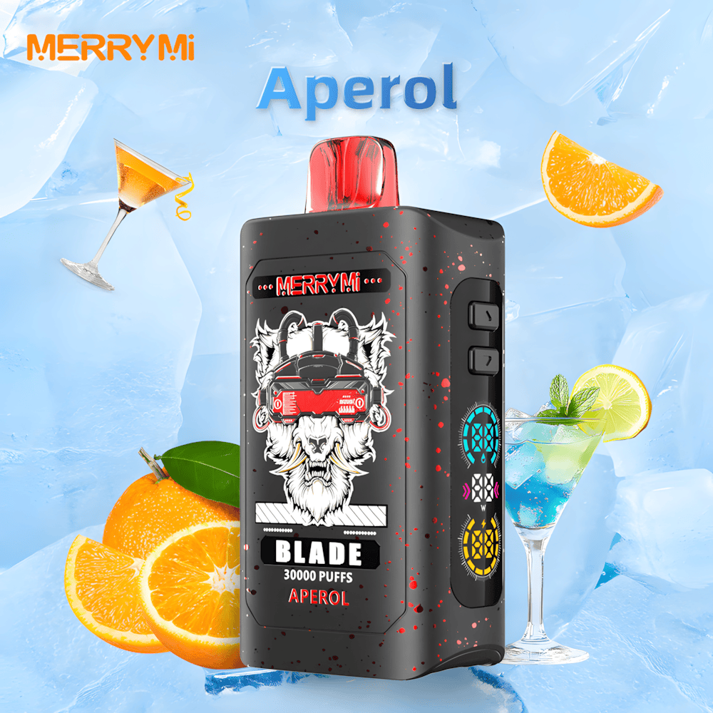 jednorazowe e-papierosy 30000 puffs porównanie, Merrymi Blade vs Airmez Matrix Pro, rynek vape 30k - Aperol i Jager Vape 2026: Smaki Merry Mi Blade, Ceny, Zakazy