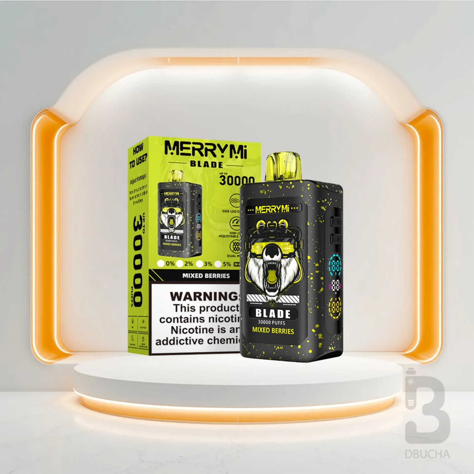 Merrymi Blade 30k design, wewnętrzne komponenty vape, precyzyjna inżynieria e-papierosa, zaawansowany waporyzator - MerryMi - Blade 30K - Jednorazówki - E papieros - 5% - 30000 ...