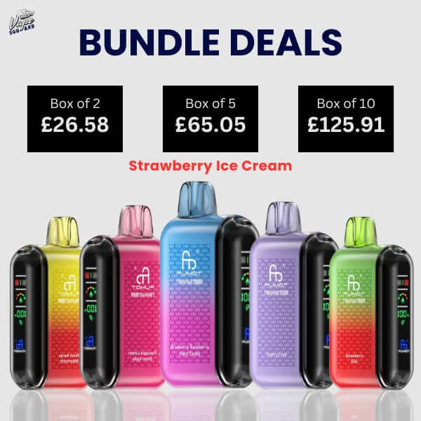 Fumot Tornado 20k vs 800-puff vape comparison, powerful disposable vape vs mini e-cigarette, tank vs scooter vape metaphor, vape performance difference - Strawberry Ice Cream Fumot Tornado 20000 Prefilled Vape