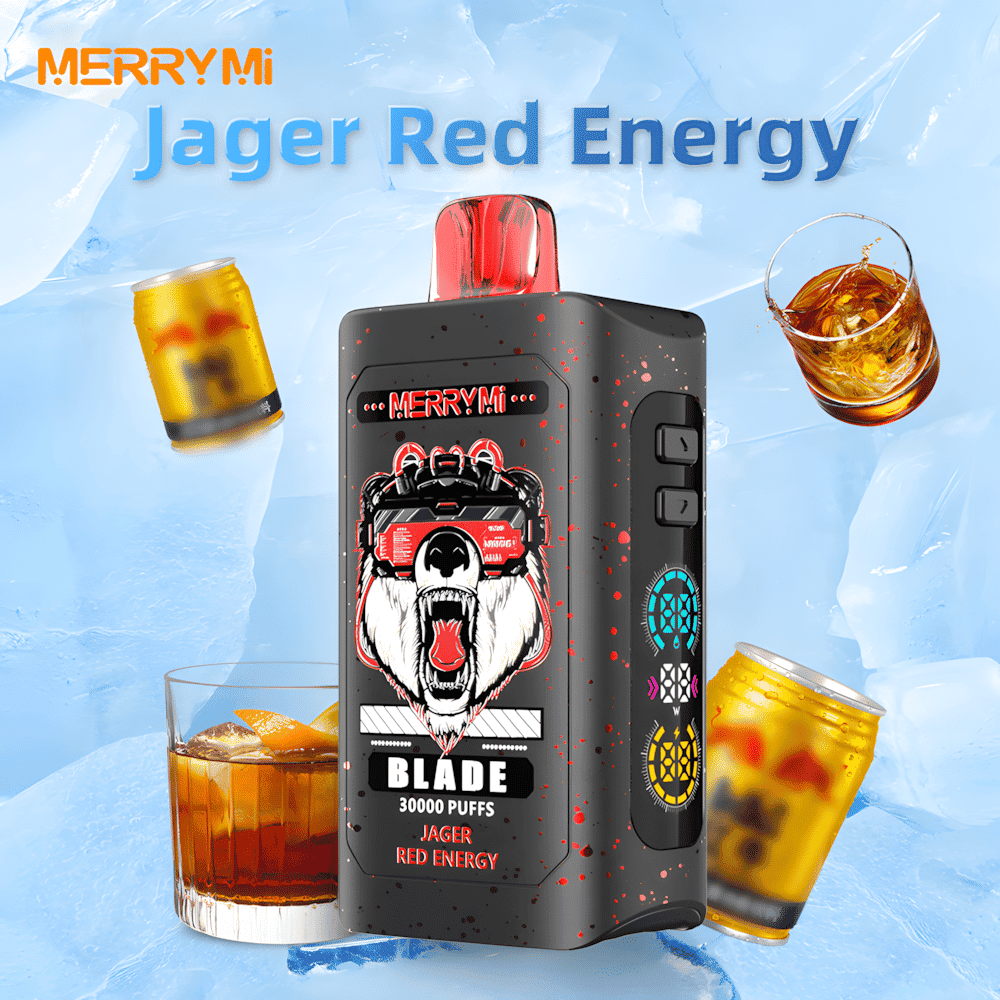 Zdjęcie produktu Merrymi Blade 30000 Puffs Jednorazowy Vape, ukazujące jego design i kompaktowość.