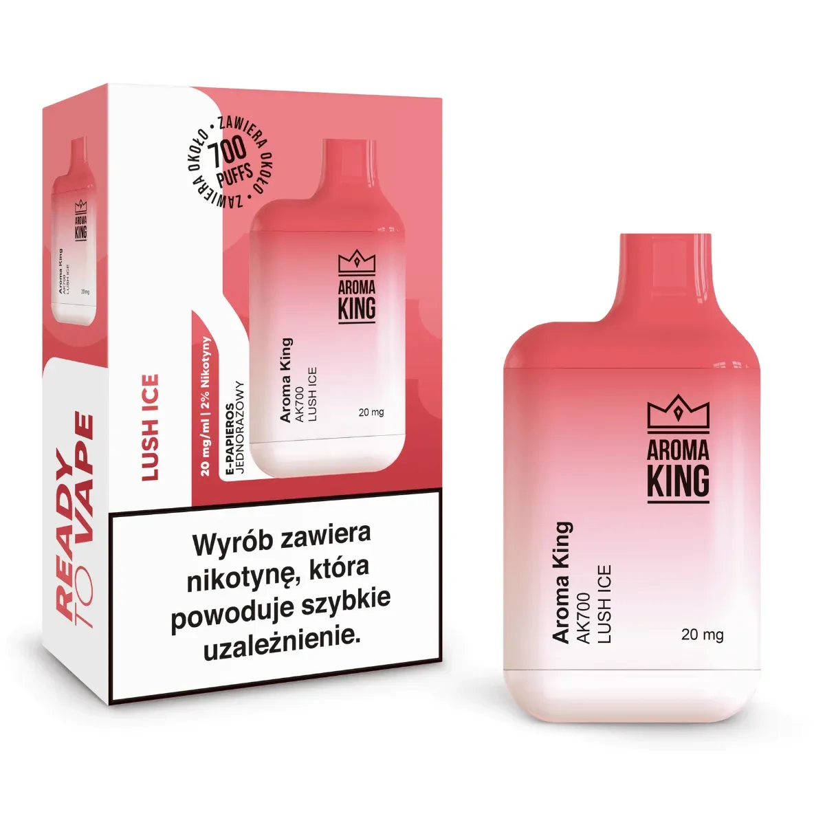 Obraz przedstawiający e-liquid Lush Ice z widocznym arbuzem, kostkami lodu i efektem mrozu, symbolizujący połączenie słodkiego owocu z chłodem.