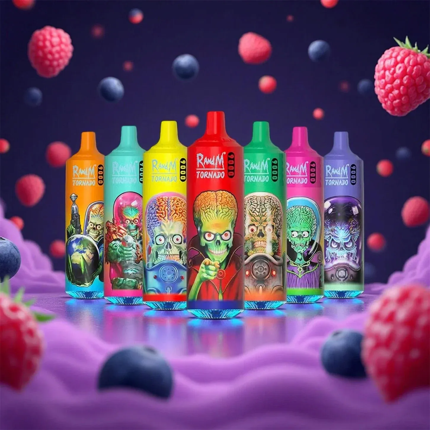 Zbliżenie na nowoczesny, wielofunkcyjny e-papieros jednorazowy Airmez Fox 4in1 lub Airmez Lux 60000 Puffs, podkreślające jego różnorodność smaków i długotrwałe użytkowanie.