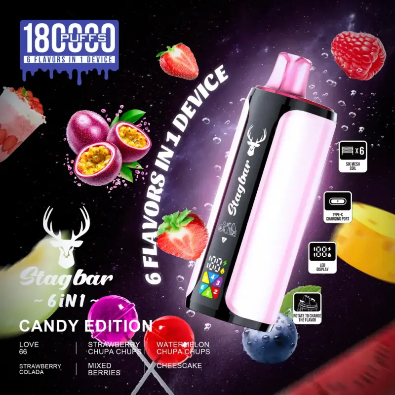 stag bar 6in1 180000 puffs jednorazowy vape