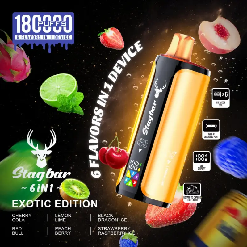 stag bar 6in1 180000 puffs jednorazowy vape