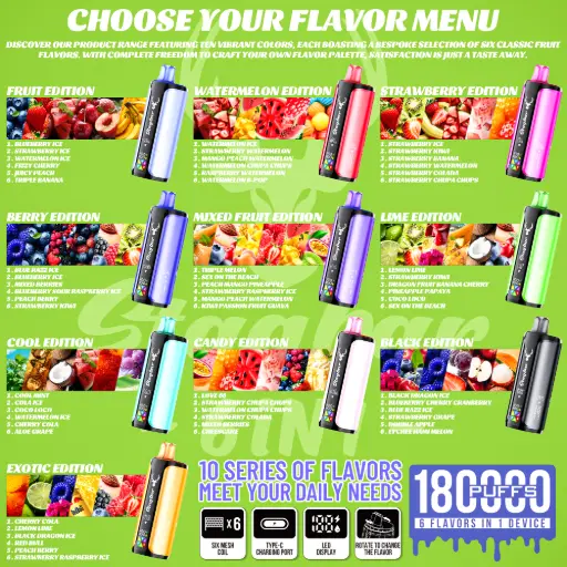 stag bar 6in1 180000 puffs jednorazowy vape