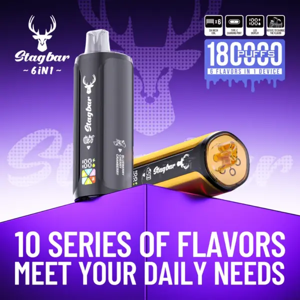 stag bar 6in1 180000 puffs jednorazowy vape