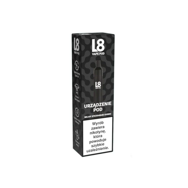 Wizualizacja smaku Blueberry Ice: świeże borówki, kostki lodu i wkład L8 Vape, symbolizujące orzeźwienie i owocowy smak.